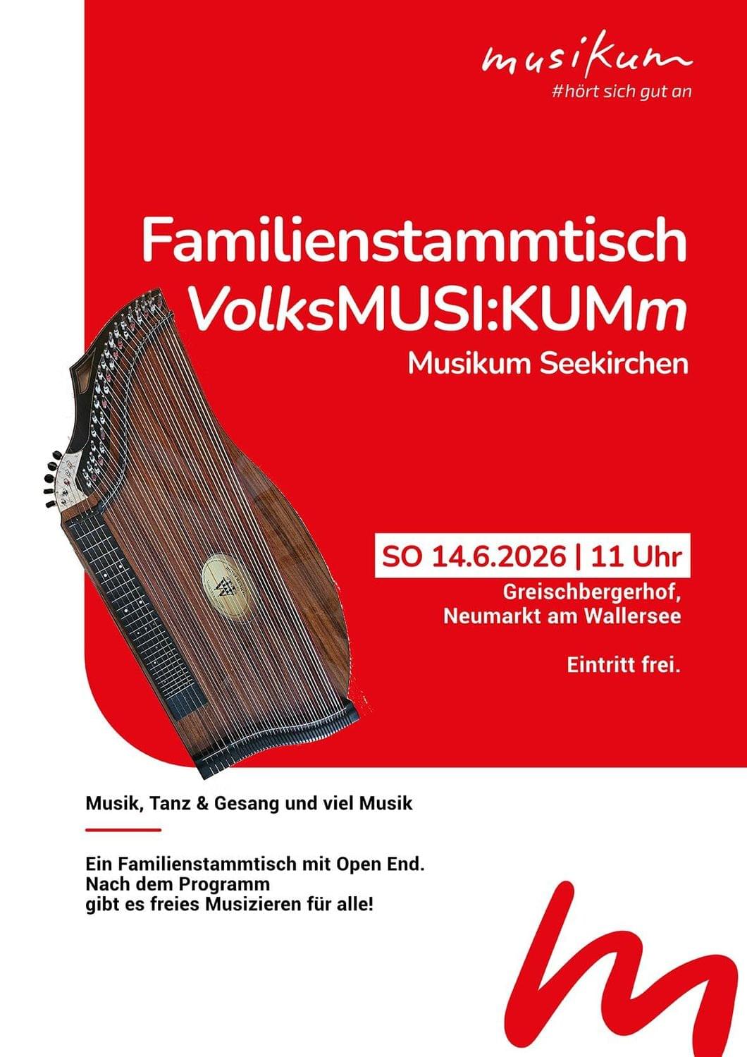 Neu: Musikalischer Familienstammtisch VolksMUSI:KUMm